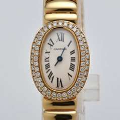 Cartier カルティエ ミニベニュワール QZ ダイヤベゼル K18/YG WB5094W1 時計 の買取実績