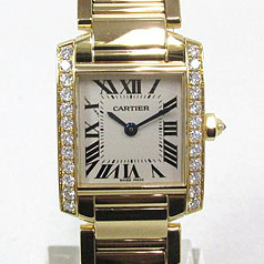 Cartier カルティエ タンクフランセーズ ダイヤケース QZ K18/YG WE1001R8 時計 の買取実績