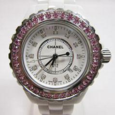 CHANEL シャネル J12 12Pダイヤ/ピンクサファイアベゼル レディース QZ H2010 時計 の買取実績