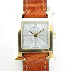 HERMES エルメス ミニHウォッチ QZ K18/YG HH1.185 時計 の買取実績