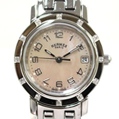 HERMES エルメス クリッパーナクレ 12Pダイヤベゼル QZ CL4.230 時計 の買取実績