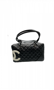 CHANEL シャネル ボウリングバッグ バッグ カンボンライン カーフレザー ブラック／ホワイトの買取実績