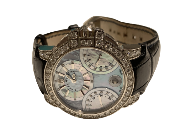 Harry Winston ハリー・ウィンストン オーシャンバイレトログラード 時計 K18WG/革ベルト OCEABI36WW049の買取実績