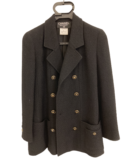 CHANEL シャネル ダブルブレスト ツィードジャケット ファッション・衣類 ウール/シルク ブラックの買取実績