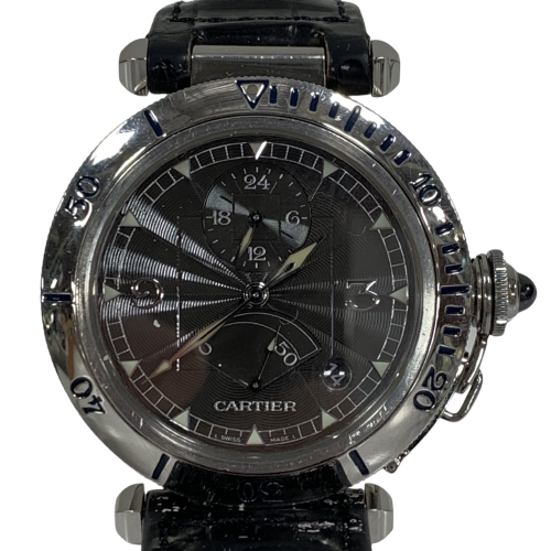 Cartier カルティエ パシャ38 時計 SS,レザー W3105055グレー／ブラックの買取実績