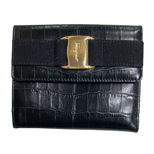 Salvatore Ferragamo サルヴァトーレ・フェラガモ 財布 財布・小物 クロコ型押し 224068ブラックの買取実績