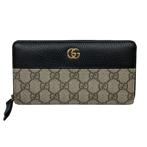 GUCCI グッチ GGスプリーム ラウンド長財布 財布・小物 PVC/レザー ...