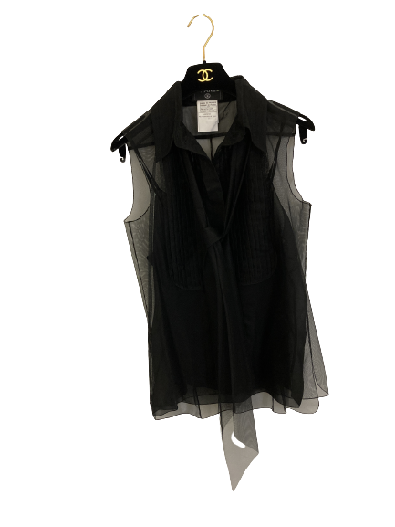 CHANEL シャネル ノースリーブブラウス ファッション・衣類 ポリエステル ブラックの買取実績