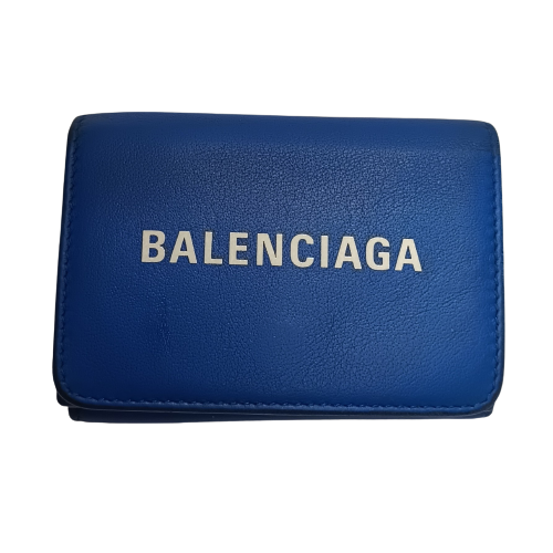BALENCIAGA バレンシアガ エブリディミニウォレット 三つ折り財布 財布・小物 レザー ブルーの買取実績