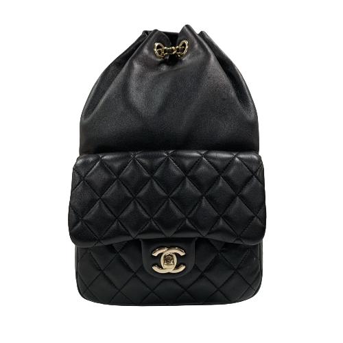 CHANEL シャネル 巾着バックパック バッグ レザー A944917ブラックの買取実績