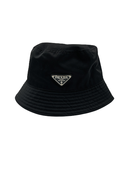 定価9万円 PRADA RE Nylon Bucket Hat ブラック M栄のP
