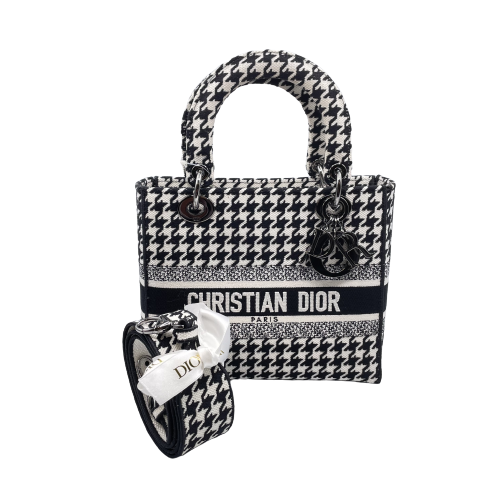 Dior クリスチャン ディオール レディディオール バッグ ブラック/ホワイトの買取実績