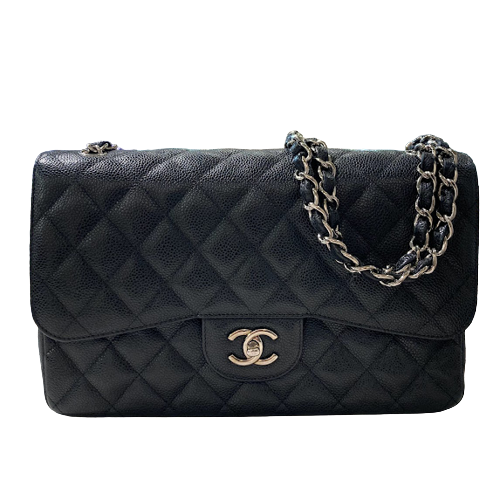 CHANEL シャネル クラシック ラージ ハンドバッグ バッグ キャビア A58600ブラックの買取実績