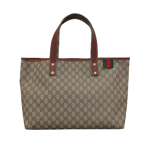 GUCCI グッチ トートバッグ バッグ GGスプリーム 211134ブラウンの買取 ...