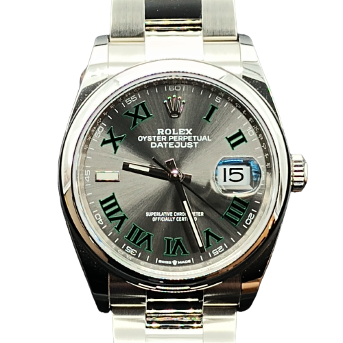 ROLEX ロレックス デイトジャスト 時計 SS 126200スレートグリーンローマンの買取実績