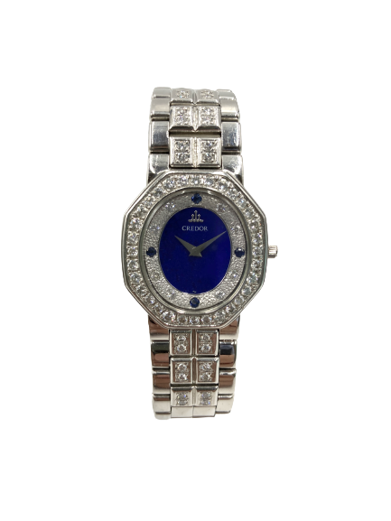 SEIKO セイコー CREDOR レディースダイヤモンドウォッチ 時計 CREDOR PT900、ダイヤモンド 2F70-5990ROシルバーの買取実績