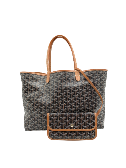 GOYARD ゴヤール サンルイPM バッグ サンルイ PVC ブラック、ブラウンの買取実績