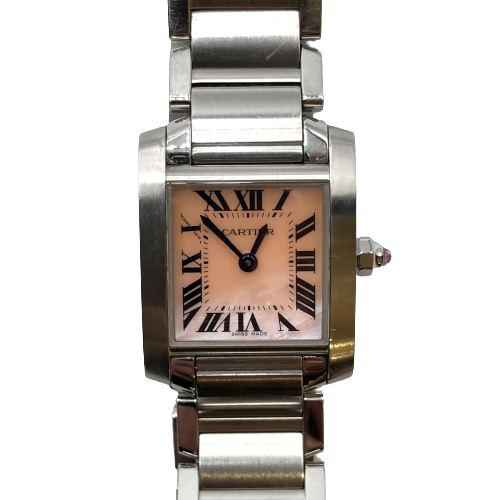 Cartier カルティエ タンクフランセーズSM 時計 SS W51028Q3ピンクシェルの買取実績 | ブランド品の買取・査定なら【ブランドオフ】