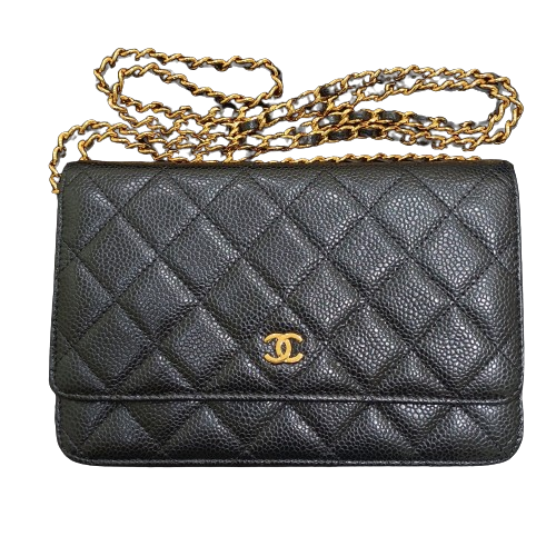 CHANEL シャネル チェーンウォレット バッグ キャビアスキン AP0250 ...