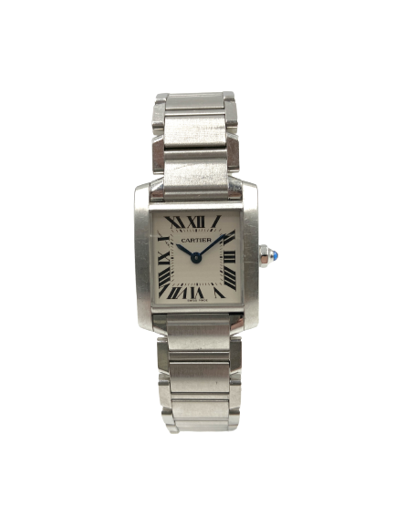 Cartier カルティエ タンクフランセーズSM 時計 タンクフランセーズ ステンレススチール W51008Q3シルバー、ホワイトの買取実績