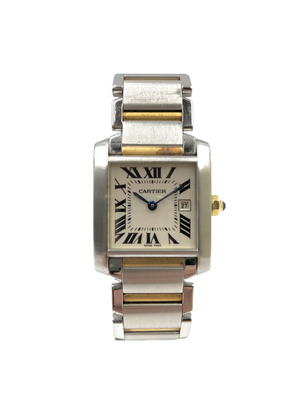 Cartier カルティエ タンクフランセーズMM 時計 タンクフランセーズ ステンレススチール、イエローゴールド W51012Q4シルバー、ゴールドの買取実績