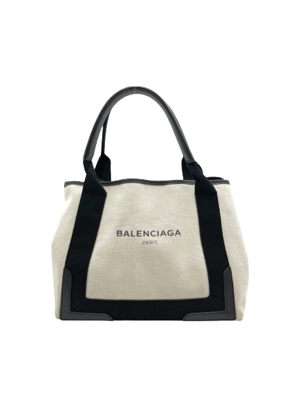 BALENCIAGA バレンシアガ カバS バッグ カバ キャンバス、レザー 339935オフホワイト、ブラックの買取実績