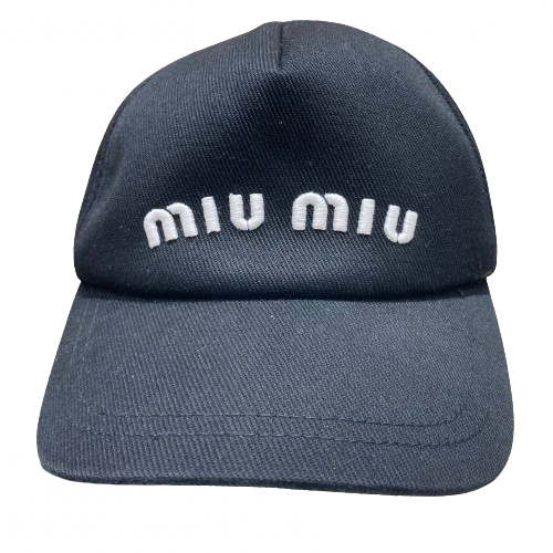 Miu Miu ミウミウ ドリルペースボールキャップ ファッション・衣類 ファブリック 5HC179ブラック/ホワイトの買取実績