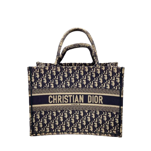 Dior クリスチャン ディオール ブックトート バッグ キャンバス ネイビーの買取実績