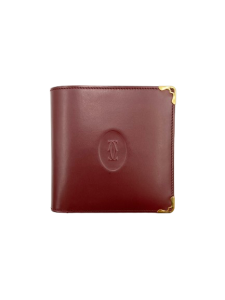 Cartier カルティエ マストライン 二つ折財布 財布・小物 マストライン レザー ボルドーの買取実績