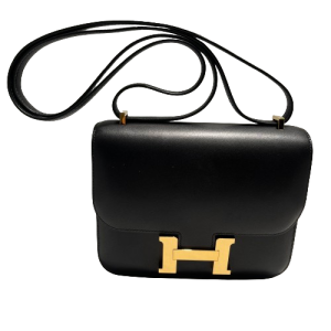 HERMES エルメス コンスタンスミニ バッグ エバーカーフ ブラック　G金具の買取実績