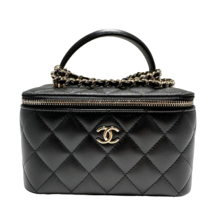 CHANEL シャネル バニティチェーンショルダー バッグ ラム ﾌﾞﾗｯｸの買取実績