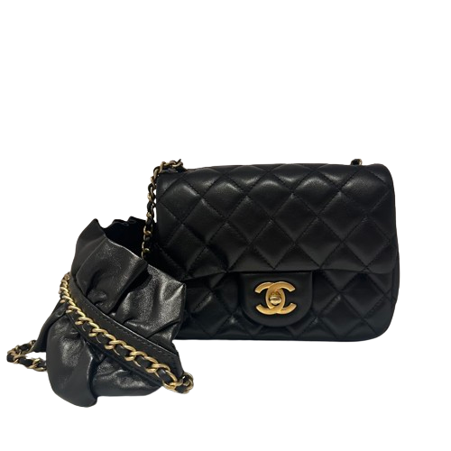 CHANEL シャネル ミニマトラッセ フリル チェーンショルダーバッグ 
