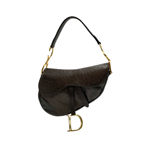 Dior クリスチャン ディオール サドルバッグ バッグ サドルバッグ オーストリッチ ダークブラウンの買取実績