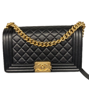 CHANEL シャネル ボーイシャネル バッグ キャビアスキン ブラックの買取実績