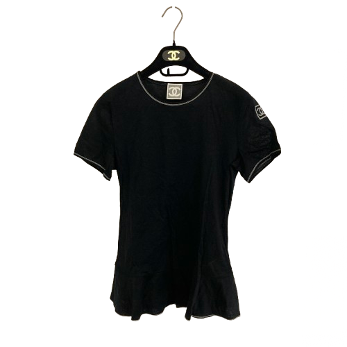 CHANEL シャネル スポーツラインフリル付Tシャツ スポーツライン コットン P28401K00081ブラックの買取実績