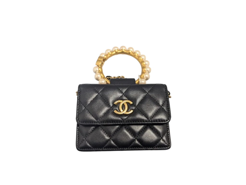 CHANEL シャネル ショルダーバッグ バッグ ラムカーフ ブラックの買取実績