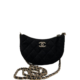 CHANEL シャネル マトラッセ チェーンショルダー バッグ ベロア  ブラックの買取実績