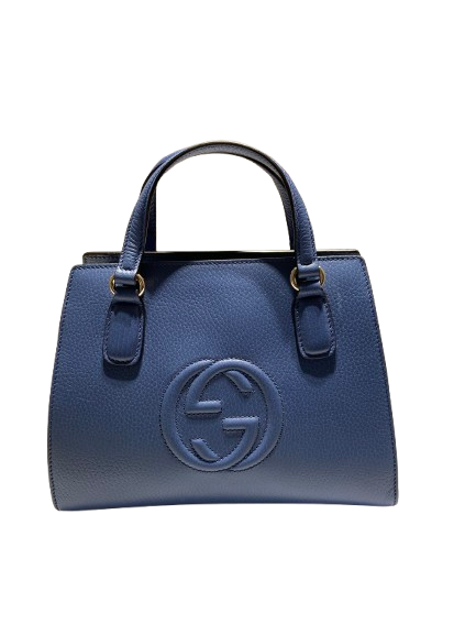 GUCCI グッチ ソーホー インターロッキングG 　2WAYショルダー バッグ レザー 607722ブルーの買取実績