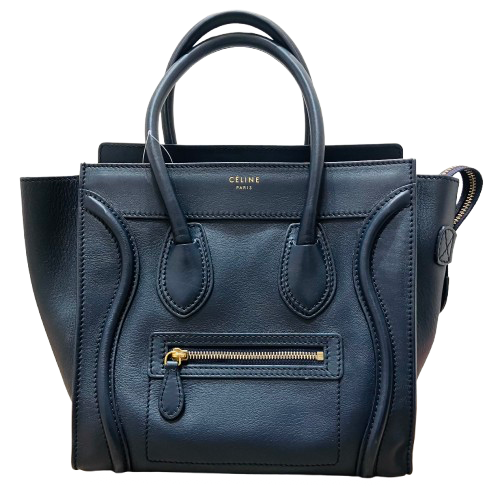 CELINE セリーヌ ラゲージ　マイクロショッパー バッグ レザー ネイビーの買取実績