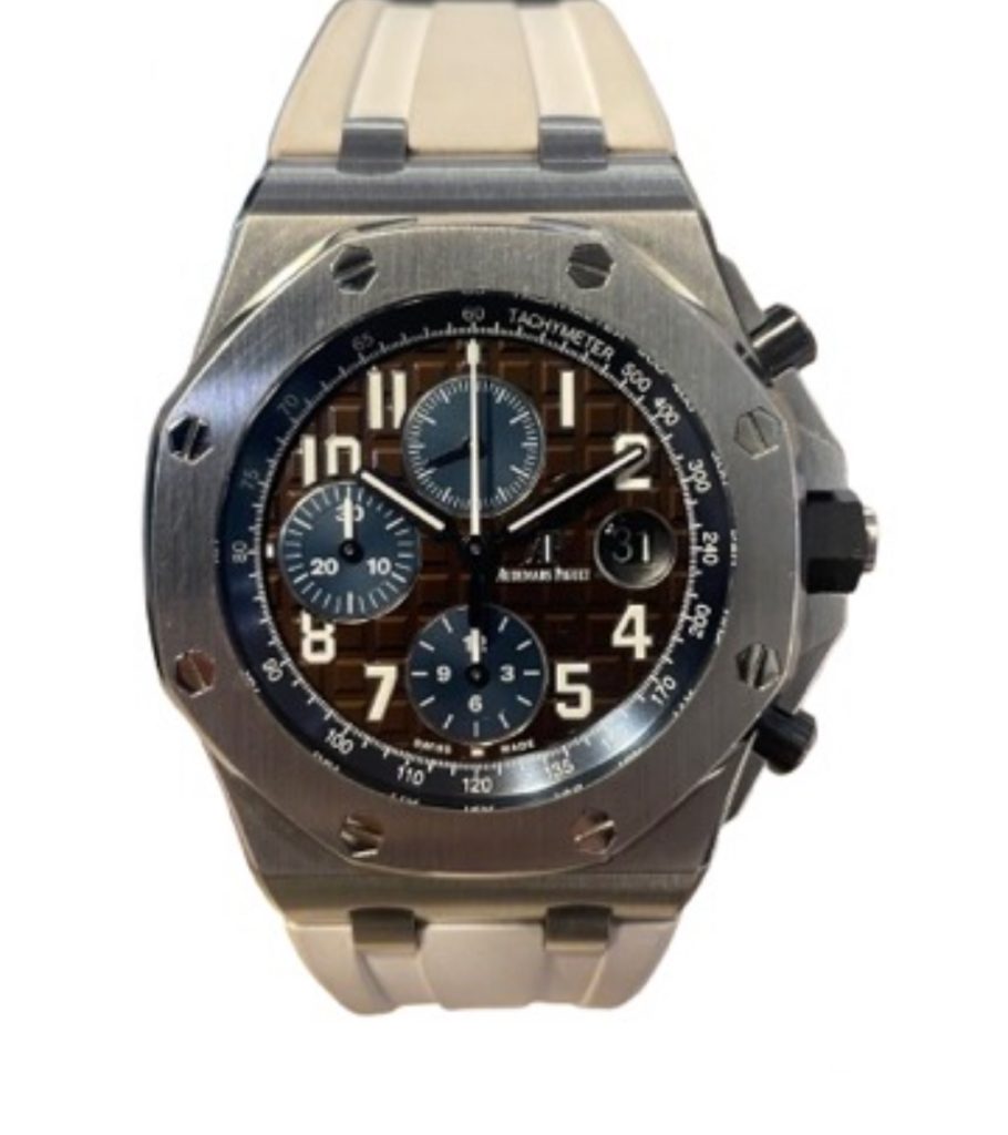 AUDEMARS PIGUET オーデマ ピゲ ロイヤルオークオフショア 時計 SS/ラバー 26470ST.OO.A099.CR01ブラウンの買取実績