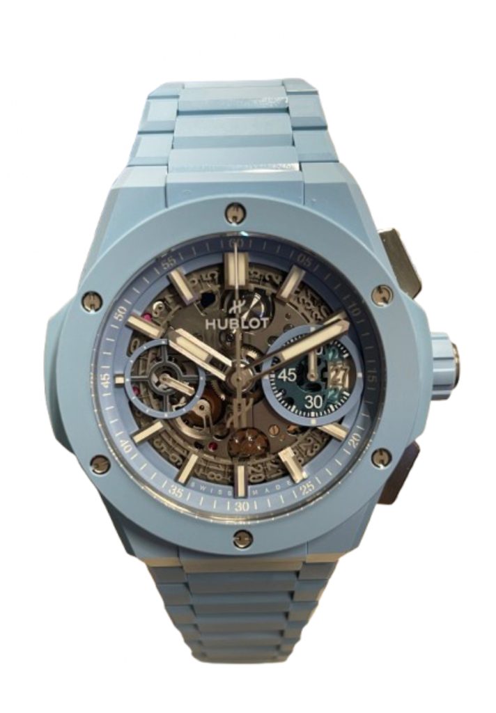 HUBLOT ウブロ ビッグバンインテグレーテット 時計 セラミック 451.EX.5120.EXブルーの買取実績