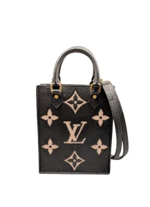 LOUIS VUITTON ルイ・ヴィトン プティットサックプラ バッグ モノグラム・アンプラントレザー ブラック/ベージュの買取実績