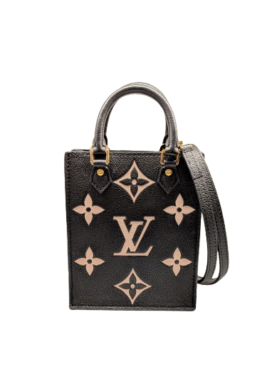 LOUIS VUITTON ルイ・ヴィトン プティットサックプラ バッグ モノグラム・アンプラントレザー ブラック/ベージュの買取実績