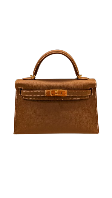 HERMES エルメス ミニケリー2 外縫い エトゥープ バッグ エプソン エトゥープの買取実績