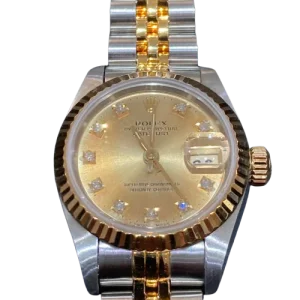 ROLEX ロレックス デイトジャスト10PダイヤN番 時計 k18/SS 69173GCH/QPの買取実績