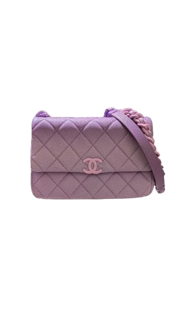 CHANEL シャネル マトラッセ　プラチェーンショルダー バッグ キャビア パープルグラデーションの買取実績