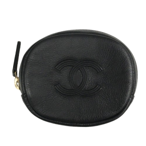 CHANEL シャネル ラウンドコインケース 財布・小物 レザー ブラックの買取実績