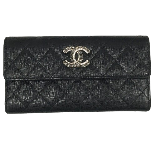 CHANEL シャネル ファスナー長財布 財布・小物 キャビアスキン ブラックの買取実績