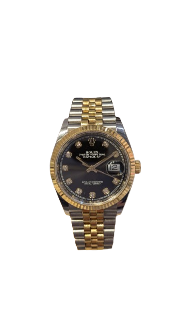 ROLEX ロレックス デイトジャスト 10Pダイヤ　ランダム番 時計 SS/YG 126233BKの買取実績