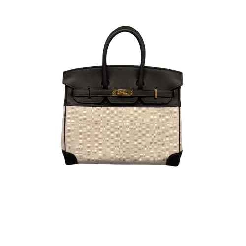 HERMES エルメス バーキン25 K刻/G金具 バッグ スイフト／トワルアッシュ ラ・ブラウン/ベージュの買取実績